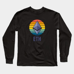 Etherum ETH Logo Coin HODL Long Sleeve T-Shirt